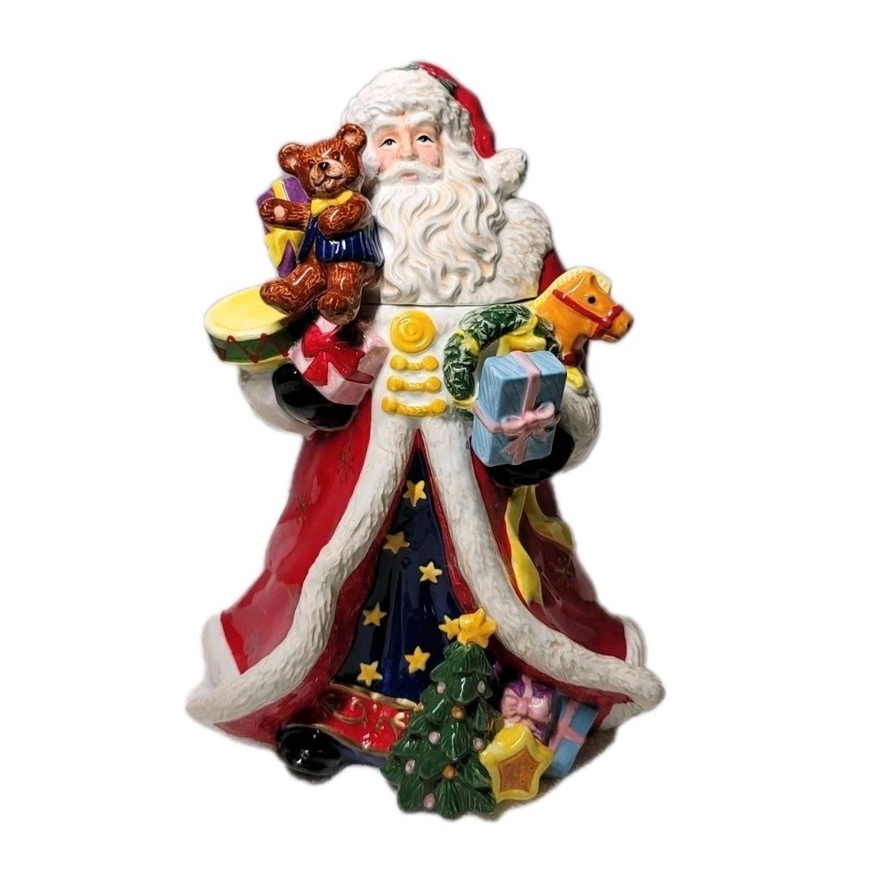 Large 11.5 Signatureâ Home Collection Cookie SANTA Centerpiece Figurine w/ Box